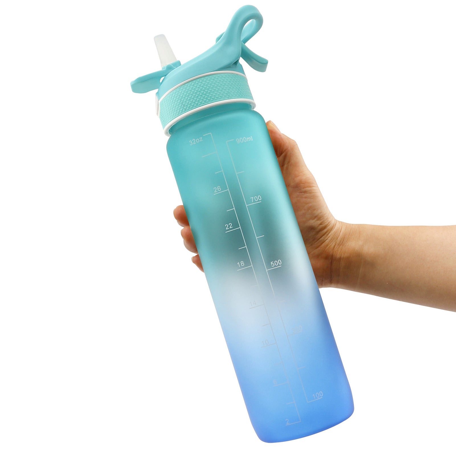 Bouteille d’eau gradient 1L avec paille – Style givré & portable | Quadize - Quadize