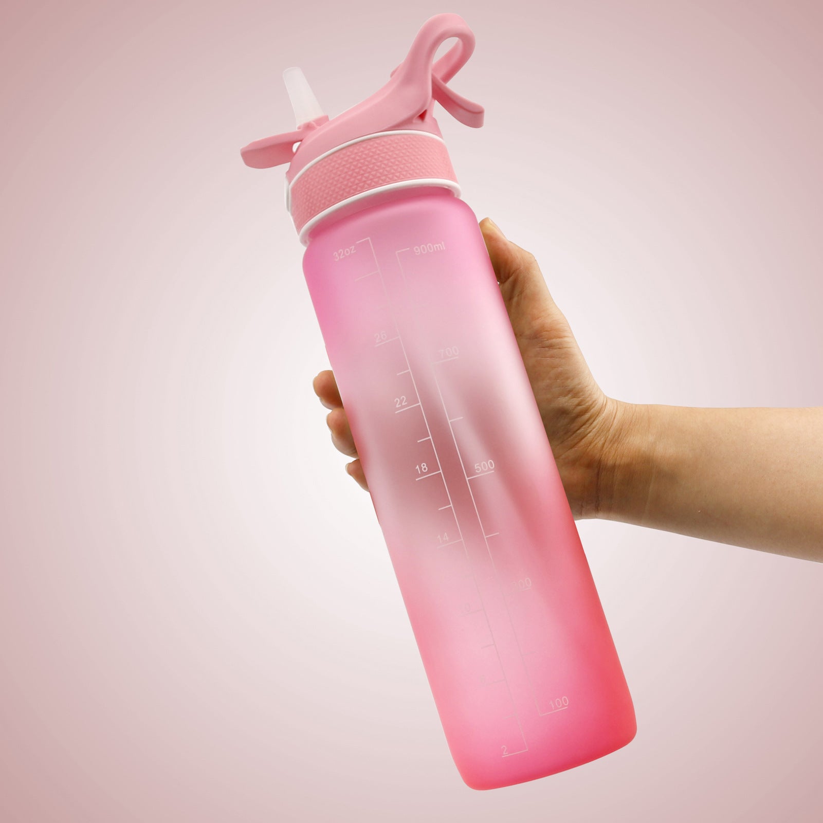 Bouteille d’eau gradient 1L avec paille – Style givré & portable | Quadize - Quadize
